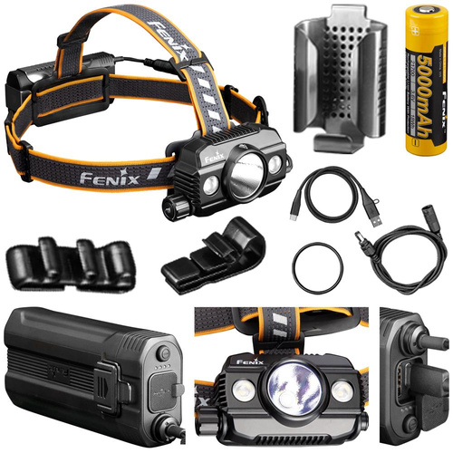 Fenix - Rechargeable LED Headlamp with 5000 mAh Battery - 3000 Lumens - HP30R V2.0