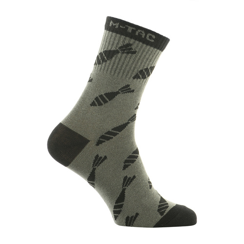M-Tac - Mk.3 Summer Socks - Mortar Bombs - Olive - 30903801