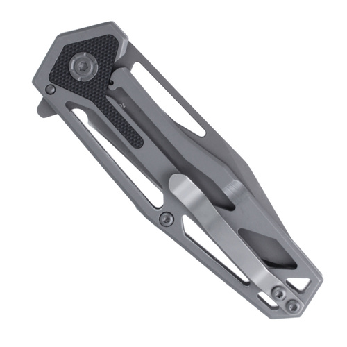 Schrade - Clip Point Blade Cage Handle Ultra Glide Folding Knife - 9Cr18MoV - Gray - 1084283.