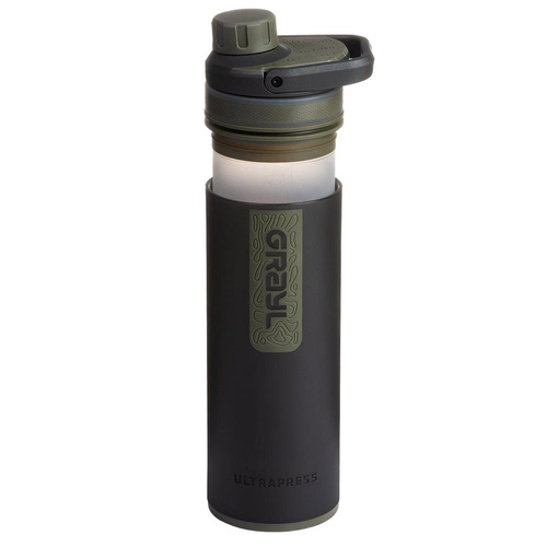 Grayl - UltraPress water filter bottle - 500 ml - Black / Green - 500-CMP