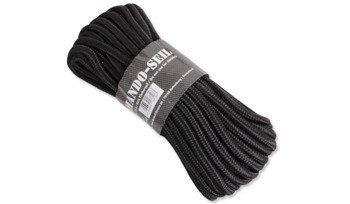 Mil-Tec - Rope Commando 15 m - 7 mm - up to 420 kg - Black - 15941002-007