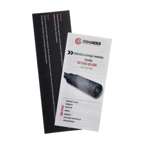 Gomander - Gun Silencer Tactinox PCC QD L - 9 mm - M26x1.5 - Black - TB0.9680_2