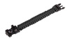 101 Inc. - Paracord survival bracelet with compass, thermometer, whistle and firestarter - 9" - Black - JYFPB02