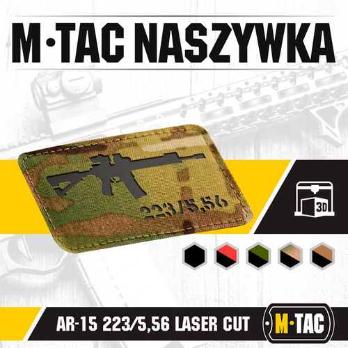 M-Tac - AR-15 223/5.56 Laser Cut Patch - Multicam/Black - 51111802