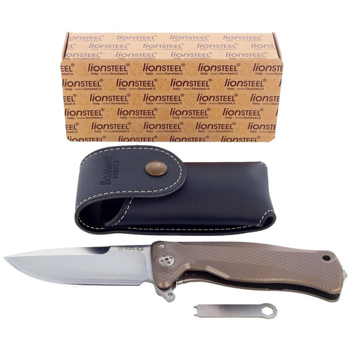 LionSteel - SR11 Folding Knife - Sleipner - Brown - SR11 B