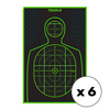TruGlo - Self-adhesive TruSee Handgun Target - 305 x 495 mm - Fluorescent Green - 6 pcs. - TG-TG13A6