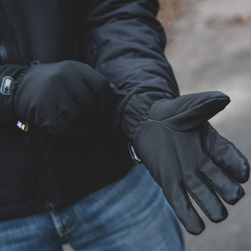 M-Tac - Soft Shell Thinsulate Tactical Gloves - Black - 90308002