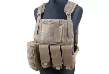 GFC Tactical - Tactical Plate Carrier Vest MBSS - Nylon - Coyote Brown - GFT-18-000363