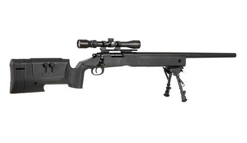 Specna Arms - SA-S02 CORE™ Sniper rifle replica with scope and bipod - Black