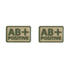 Helikon - PVC Patch - Blood Type - AB+ POS - Khaki - 2 pcs
