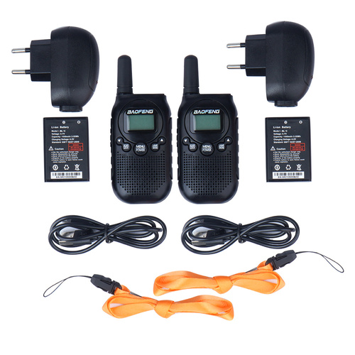 BaoFeng - Walkie talkies PMR BF-T6 Panda - 0.5 W - Black - 2 pcs.