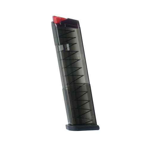ETS - Polymer Magazine For Glock 43 - 9x19 mm - 12 Rounds - Carbon Smoke Series - SMK-GLK-43-12