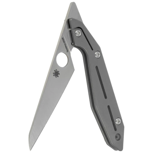 Spyderco - Nand Gray Titanium Satin Folding Knife - M398 - Gray - C270TIP