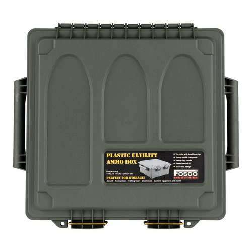 Fosco Industries - Utility Ammo Box Large - 28 L - Polymer - Green - 465205