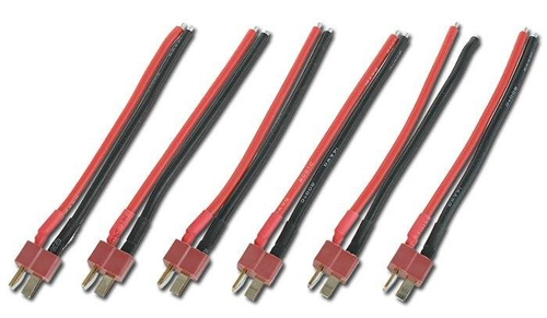 King Arms - Large T-Type Battery Plug with Wires - 6 pcs -KA-BAT-28-VI