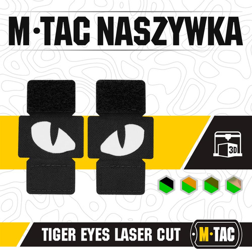 M-Tac - Tiger Eyes Laser Cut Patches - Pair - Black - 51140002