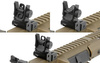 UTG - Spring-loaded Low Profile AR15 Super Slim Flip-Up Rear Sights - Picatinny - Black - MNT-955