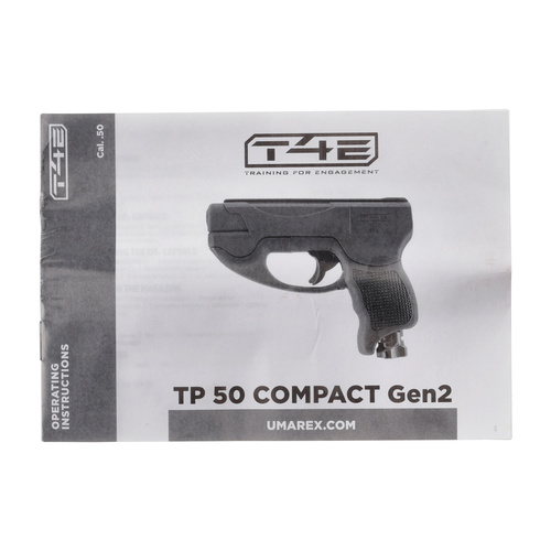 Umarex - Pistol Rubber Bullet RAM T4E TP 50 Compact Gen 2 - Caliber .50 - CO₂ 8 g - Black - 2.4083