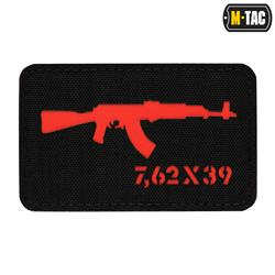 M-Tac - AKM 7.62x39 Laser Cut Patch - Black/Red - 51110233
