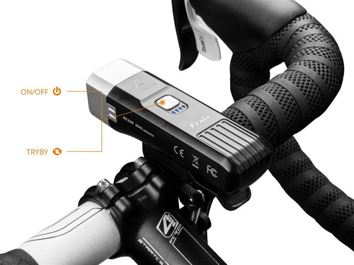 Fenix - LED Bicycle Flashlight - 600 lumens - 2600 mAh - Black - BC25R