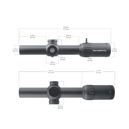 Vector Optics - Rifle Scope Constantine 1-10x24 - 30 mm - Second Focal Plane - SCOC-31