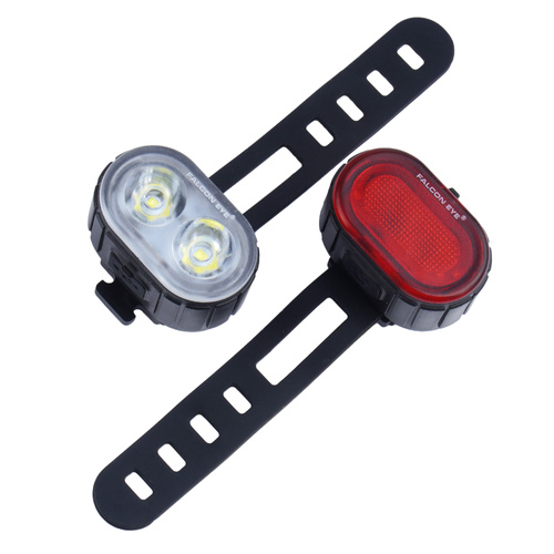 Falcon Eye - Bike Light Set Twins 2.0 - 120 lm/20 lm - Black - FBS0071