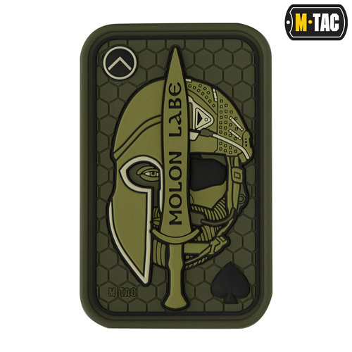 M-Tac - Morale Patch - Molon Labe Ace Jacquard - Olive / PVC - 51127001