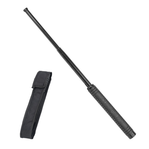 Police Hardened Expandable Baton with Sheath - 21'' - Black - 21H BLK