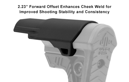UTG - Buttstock for AR 15 Pro Ops Ready S4 - Mil-Spec - With Cheek Rest - Black - RBUS4BMS