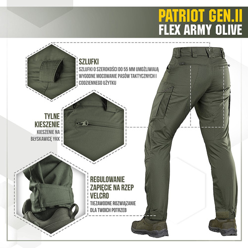 M-Tac - Tactical Pants Patriot Gen II Flex - Army Olive - 20056862