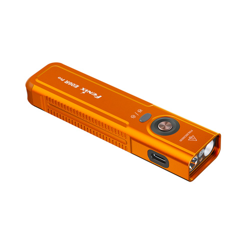 Fenix - Keychain Flashlight E06R Pro - 1600 lm - USB-C - UV/Laser - Orange - E06R.15112