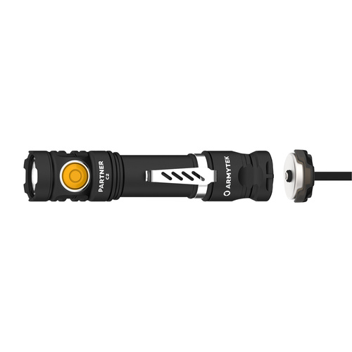 Armytek - LED Flashlight Partner C2 - White Light - 1100 lm - 18650 - Black - F07802C