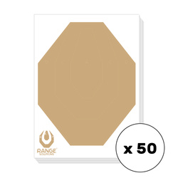 Range Solutions - Shooting Targets IPSC - 50 pieces - Offset Paper - RAN-31-020809-00