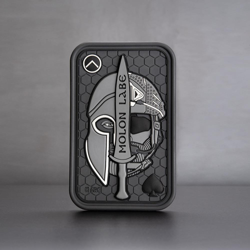 M-Tac - Morale Patch - Molon Labe Ace 3D PVC - Grey - 51127011.
