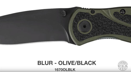 Kershaw - Tactical Knife Blur 1670OLBLK - 14C28N - Black - 1670OLBLK