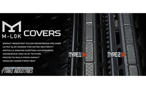 Strike Industries - M-Lok Rail Covers - 5 pcs - Black - MLOK-COVER-V2