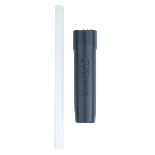 Aquamira - Frontier Tactical Straw BLU Line Water Filter - Gray - 67109