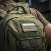 M-Tac - Patch with Flag and Inscription Poland - Laser Cut - Pixels/Rectangle - Ranger Green / Fluo - 51007223