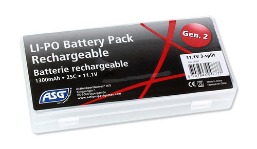 ASG - AEG Battery - LiPo - 11,1V - 1300 mAh - 25C - [1+1+1] - 17207
