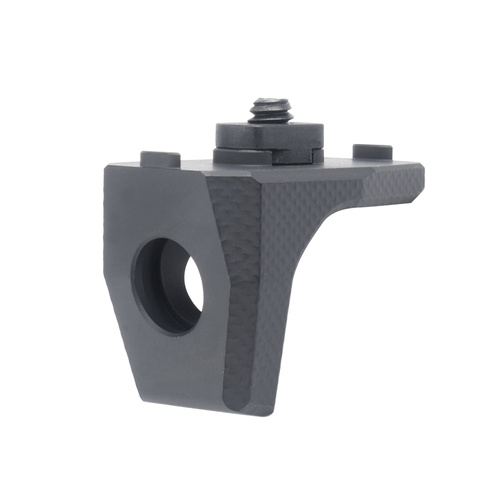 Kruk - Handstop Grip for M-LOK Rail with Hole for QD Suspension - Aluminum - Armor Black - CRC9041