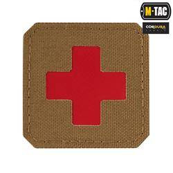 M-Tac - Medic Cross Laser Cut Patch - Cordura 500D - Red / Coyote - 51122533