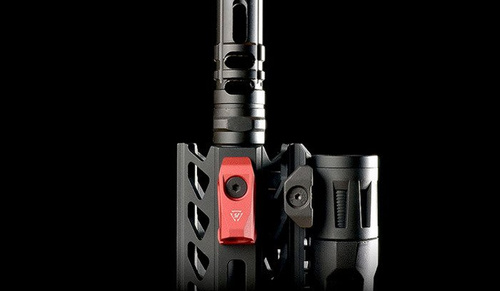 Strike Industries - Link Angled KeyMod / M-LOK QD Mount - Red - SI-LINK-AQD-RED