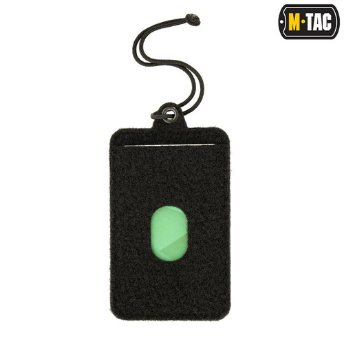 M-Tac - Patch Panel with ID Card Pocket with Lanyard - Black - 10118002