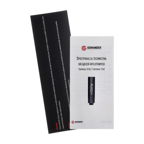 Gomander - Gun Silencer Tactinox DT - 7.62 mm - 5/8x24 UNEF-B - Black - TB0.8438