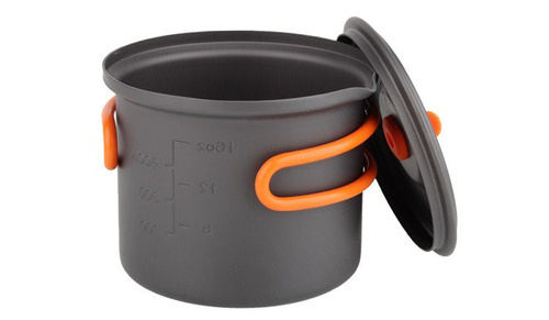 Rockland - Aluminum tourist pot Travel Light with a lid - 600 ml