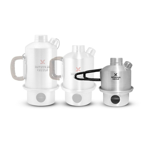 Survival Kettle - Silver Mini Steel Tourist Kettle - 0,3 l