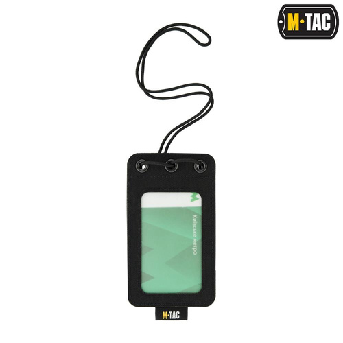 M-Tac - Badge Holder with Transparent Panel - Black - 10131002