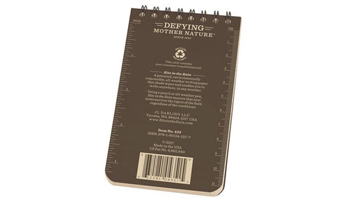 Rite in the Rain - All-Weather Notebook - 3 x 5" - 435 - Flat Dark Earth