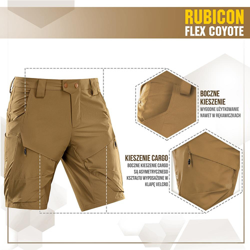 M-Tac - Tactical Shorts Rubicon Flex - 4-Way Stretch - YKK - Coyote - 20070005