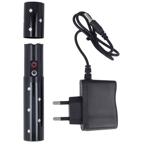 Paralyseur - Lipstick stun gun with flashlight - 2 million volts - 120 lm - Black - 1202-BK